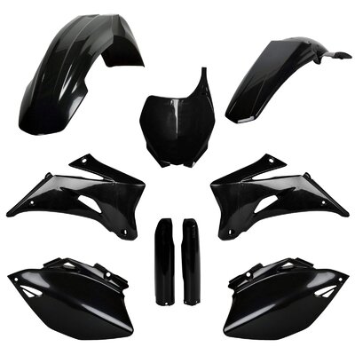 Yamaha Plastic Kit YZF 250 YZF 450 2006 - 2007 Black Motocross Polisport