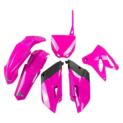 UFO Plastic Kit Neon Pink Yamaha YZ85 2015‑2021 MX Plastics YAKIT320-P