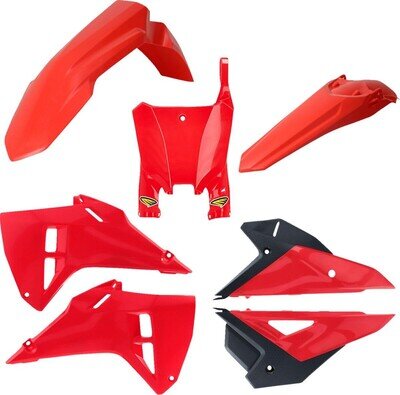 Cycra Motocross Plastics Kit For Honda CRF250R 2025 2026 Black Red