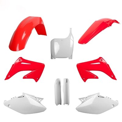 Honda Plastic Kit CR 125 250 2002 - 2003 OEM Red White Polisport Motocross