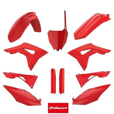 POLISPORT PLASTICS KIT RED FOR HONDA CRF250 R 2018-2021 MOTOCROSS BIKE