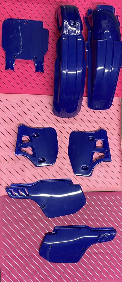 Kawasaki Kx 500 1990 -1995 Plastic Kit Dark Oem Blue Ufo Motocross Tuf Racing