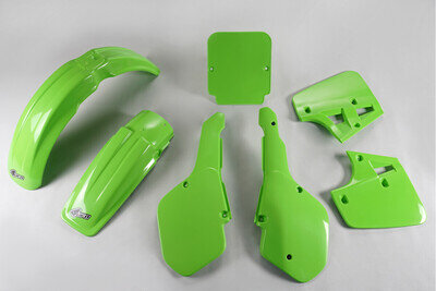 Kawasaki Kx 250-500 1987 Ufo Plastic Fairing Kit Green Motocross