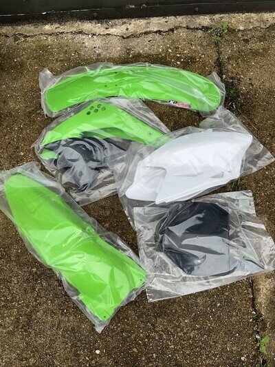 Kawasaki X-Fun Plastic Kit KX450F 06-08 OEM Green White New Motocross