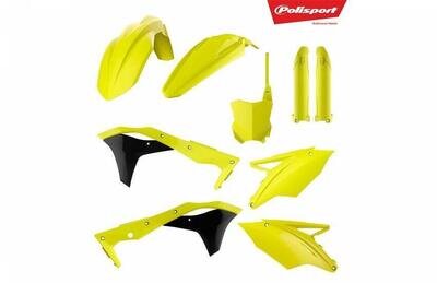 Kawasaki Plastic Kit KXF 250 2017 - 2020 Fluo Neon Motocross Polisport 90715