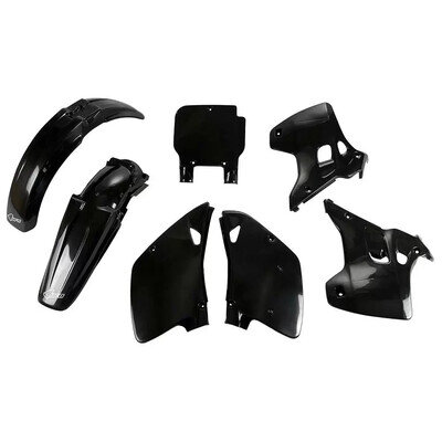 UFO Plastic Kit Black Kawasaki KX 125 1993 KX 250 1993 KAKIT194‑001 MX Plastics