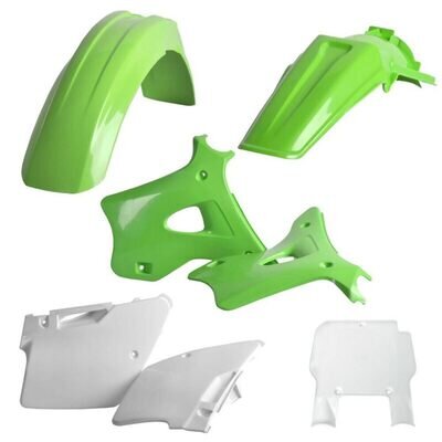 Kawasaki Plastic Kit KX 125 250 1994 - 1995 OEM Green White Polisport Motocross