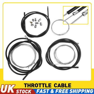 6Pcs Universal Motorcycle Cable Kit Clutch Throttle Brake Repair Set With Clips