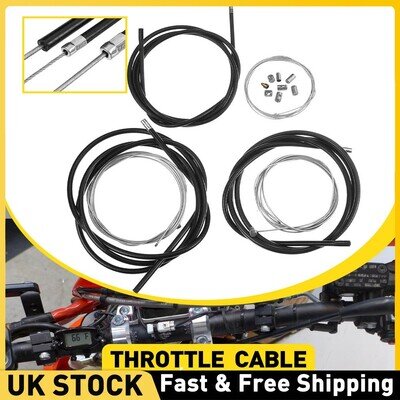 6x Universal Motorcycle Scooter Clutch Brake Throttle Cable Harness Kit Replaces