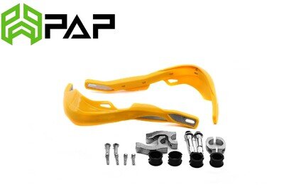 Dirt Bikes Handguards Wrap Around Yellow With Alloy Reinforcement Bar & bolt Kit