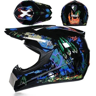 Adult Off Road Motocross Helmet ATV MTB DH DOT Approved Full Face UK STOCK FAST