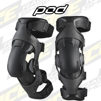 NEW POD K4 2.0 KNEE BRACES BLACK PAIR MOTOCROSS MX ENDURO ADULT GUARD