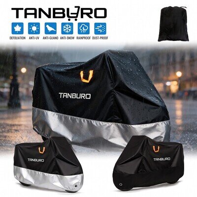 Waterproof Heavy Duty Motorcycle Motorbike Cover Outdoor Rain Dust UV Protector
