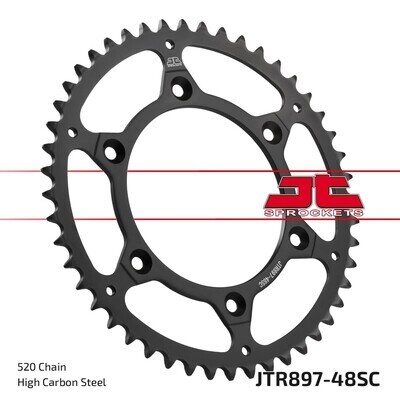 KTM SX SXF EXC 125 150 250 350 450 48T Steel Rear sprocket black motocross JT