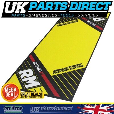Biketek Series 6 MX Motocross Pit Garage Mat for Suzuki RM - 190 x 80cm
