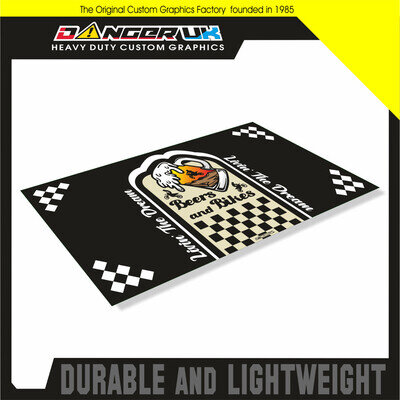 MOTOCROSS ENDURO PIT BIKE FLOOR GARAGE ENVIRONMENTAL MAT BEERS & BIKES