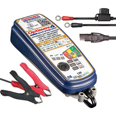 TecMate OptiMate 4 Quad Program 12V Motorcycle Battery Optimiser - Gold