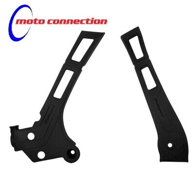 POLISPORT MX FRAME GUARDS BLACK for FANTIC 125 XX 2021 - 2025 MOTOCROSS