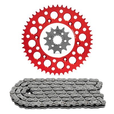 Chain and Sprocket Kit 13 T 49T for KTM EXC-F SX Motocross XC 520 Non O-Ring Red