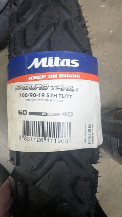 100/90 -19 57H TL/TT Mitas Enduro Trail+ Front Motorcycle Tyre