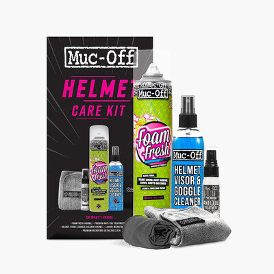 Muc-Off Helmet Goggle Care Kit 20803 Anti Fog Visor Cleaner Foam Fresh MX Enduro