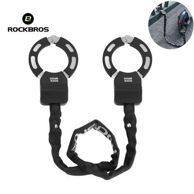 ROCKBROS Scooter Lock, Anti Theft Safety Bike Handcuff Chain Lock with 2 Keys