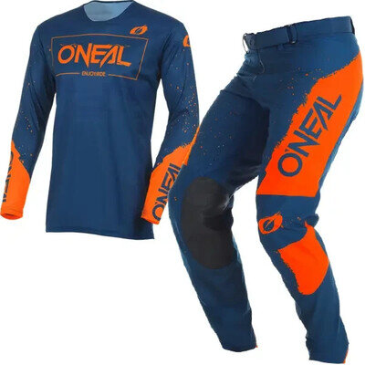 O'Neal Mayhem V.27 Paint Blue Orange Motocross Kit Jersey & Pants Combo Deal