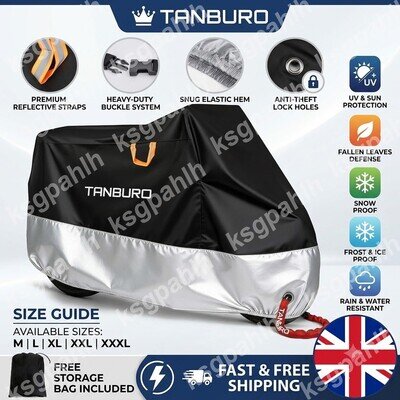 M-XXXXL Motorcycle Motorbike Cover Waterproof Outdoor Sun Rain Dust UV Protector