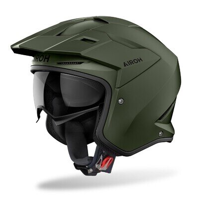 Airoh Kombakt Trials Motorcycle Helmet Military Green Matt
