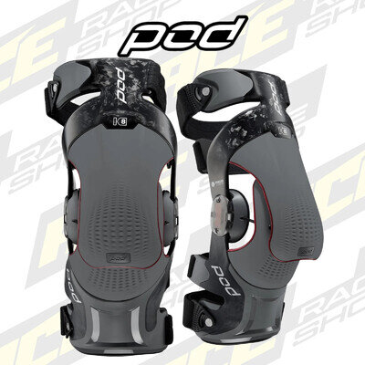 NEW POD K8 3.0 CARBON KNEE BRACES BLACK PAIR MOTOCROSS MX ENDURO ADULT GUARD