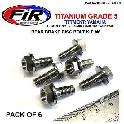 Yamaha YZ125 2008-2015 Rear Brake Disc Bolts x6 Yamaha Motocross Fits Others