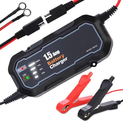 SAE Smart 12V Motorcycle Motorbike Car Battery Charger Automatic Smart Trickle