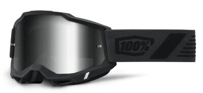 100% Accuri 2 Goggle Scranton Silver Mirror Lens Off-Road MX Motocross Goggles
