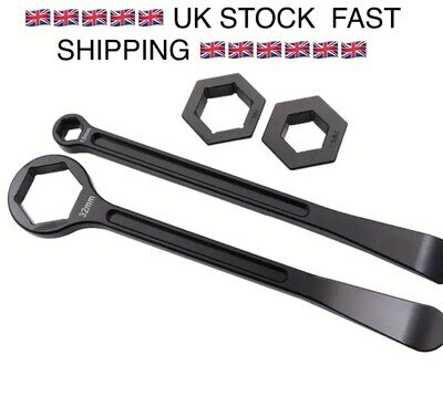 Motorcycle Tyre Repair Lever Wrench Tool Aluminum 32mm 27/22mm 13/10mm Black