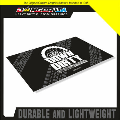 MOTOCROSS ENDURO PIT BIKE FLOOR GARAGE ENVIRONMENTAL MAT DOWN & DIRTY