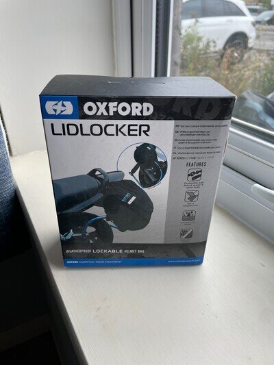 Oxford Lidlocker Weatherproof Lockable Motorcycle Helmet Bag Luggage OX624 Black