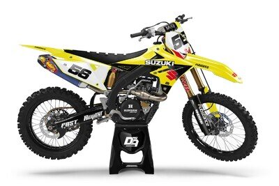 Suzuki Motocross MX Graphics Decal Sticker Kit Zyro | RM RMZ DRZ All Models