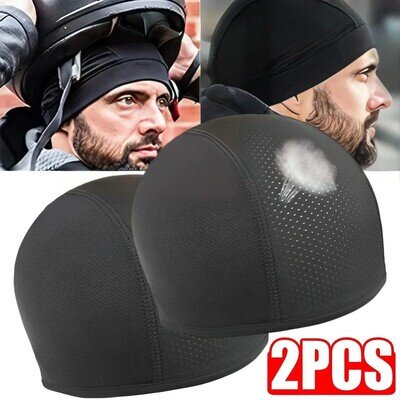 Helmet Inner Cap - Racing Beanie Hat for Motocross 2PCS - Quick Dry Design