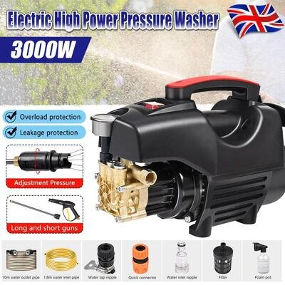Electric High Pressure Washer Power Gun Jet Wash Patio Car Motorcycle Cleaner UK