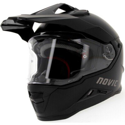 Novic Xterra Adventure Motorcycle Helmet Plain Matt Black