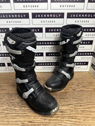 Wulfsport Wulf Adults Track Star MX Motocross Bike Enduro Black UK 9 US 10 EU 43