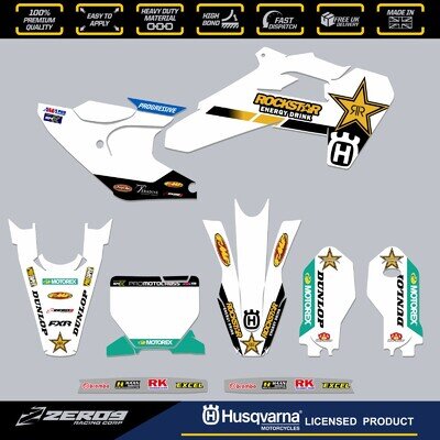 HUSQVARNA 85 MOTOCROSS GRAPHICS MX GRAPHICS KIT DECALS STICKERS TC ROCKSTAR 25