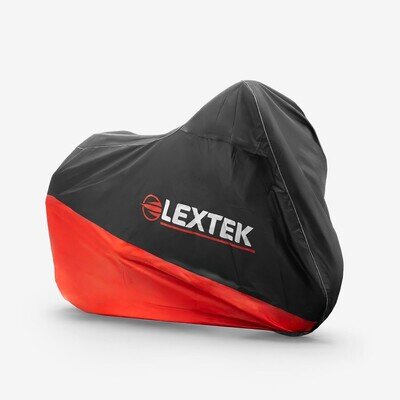 Lextek Motorcycle/Motorcycle Cover Large Elastic Hem Street Motorcycle Black