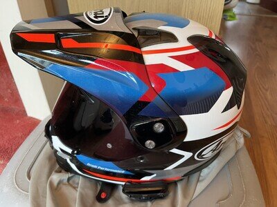 ARAI TOUR X4 "DEPART" Adventure Motorcycle Helmet c/w Cardo Intercom Size XL