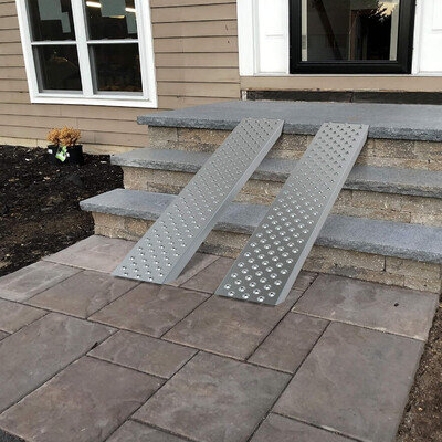 ® Heavy-Duty Steel Loading Ramps for Van, ATV, Motorcycle, 400 Kg Max