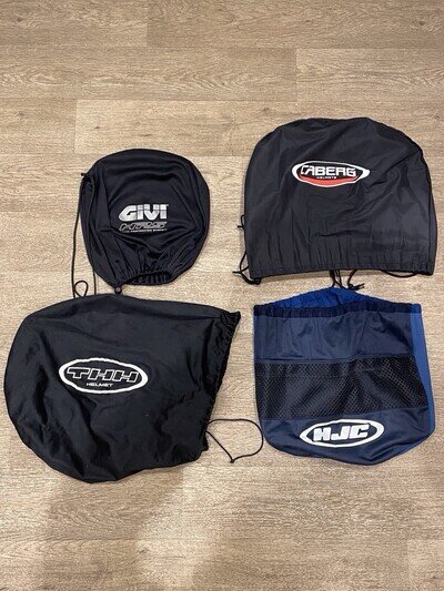 Motorcycle Helmet Covers Bags X 4 Excellent Condition Clean