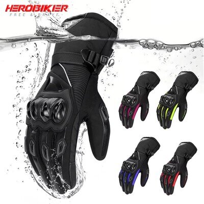 Motorcycle Gloves Waterproof Windproof Full Finger Moto Motorbike Riding Gloves