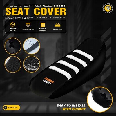 For SUR-RON Surron LB Light Bee S X Motocross Ribbed Soft Seat Cover Black Red