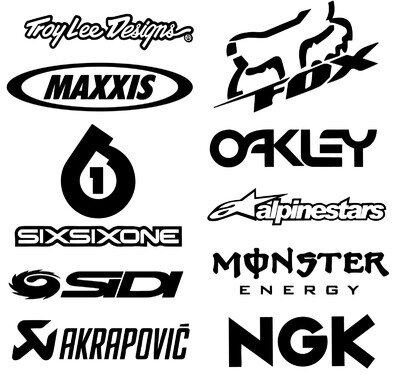 10 X Motocross MX Racing Sticker Kit - Plastics Graphics Sponsors Vinyl Decals