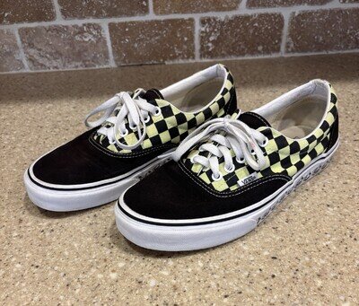 Vans Era BMX Checkerboard Black Green Bike Skateboarding Shoes Men’s Size 8.5